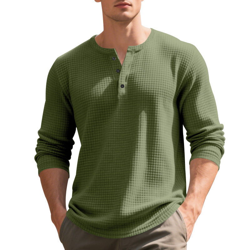 Henry Long Sleeve Retro Bottoming T-shirt